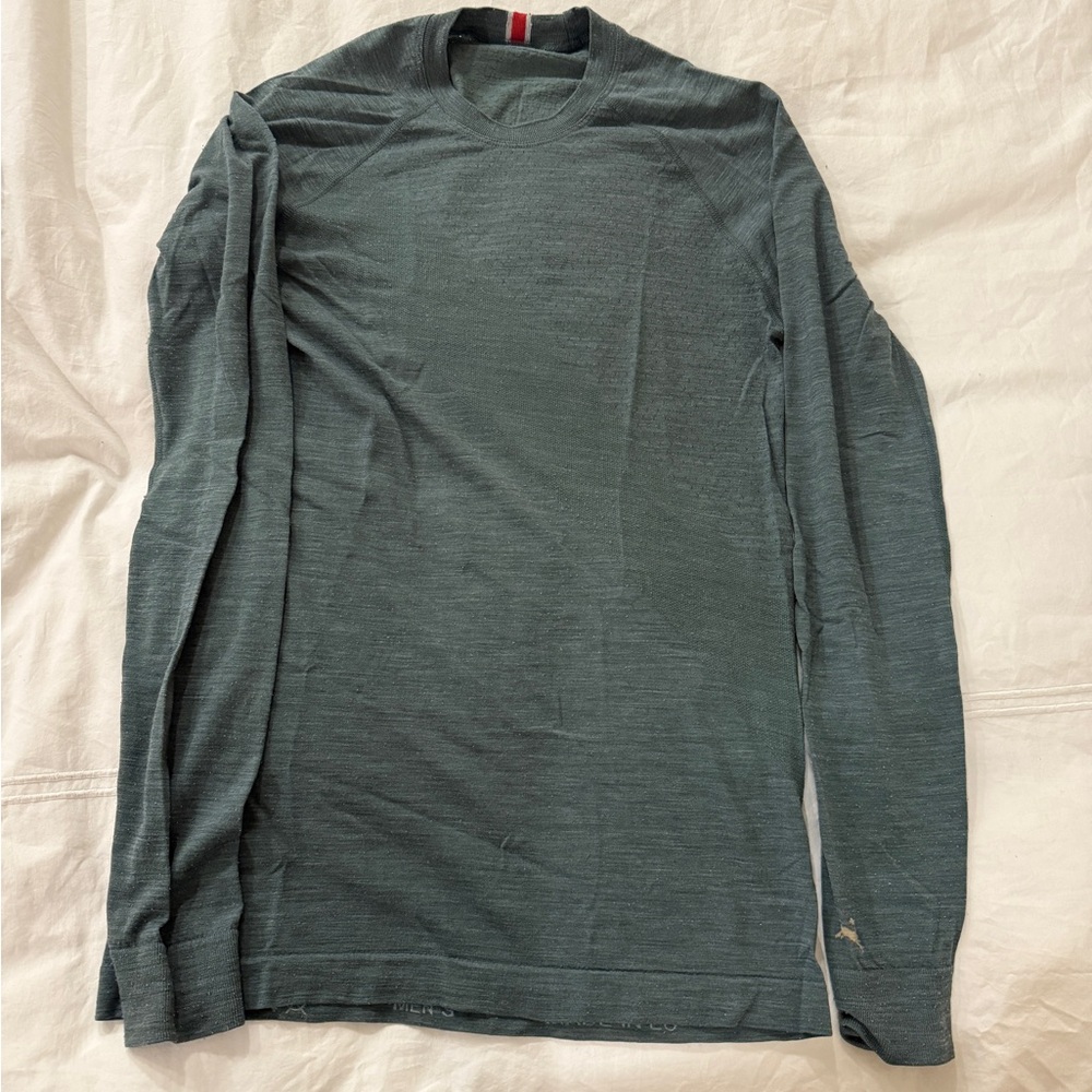 Tracksmith Brighton Merino Long Sleeve - Green XS